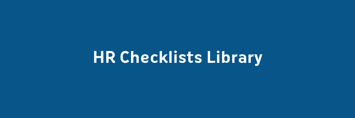 HR Checklists Library