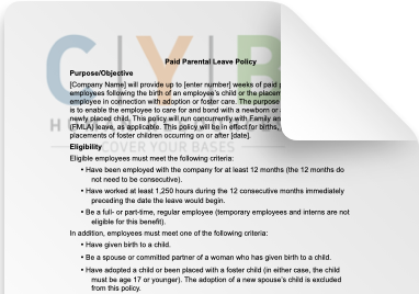 Paid Parental Leave Policy