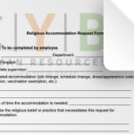 Request for Accommodation - Religious Exemption from Vaccination