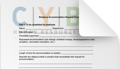Request for Accommodation - Religious Exemption from Vaccination